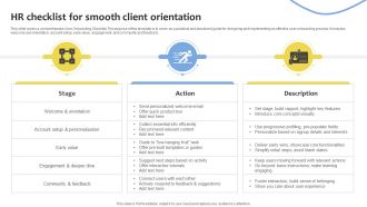 HR Checklist For Smooth Client Orientation