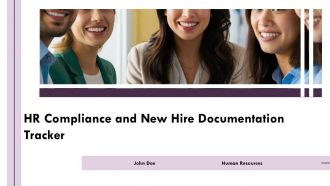 HR Compliance And New Hire Documentation Tracker PPT PowerPoint AT
