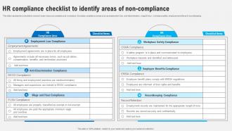 HR Compliance Checklist To Identify Areas Of Non Compliance Strategies To Comply Strategy SS V