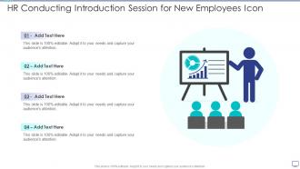 HR Conducting Introduction Session For New Employees Icon