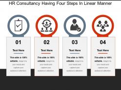 Hr consultancy having four steps in linear manner