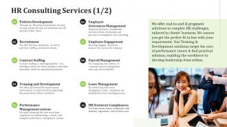 Hr consulting services ppt summary graphics tutorials