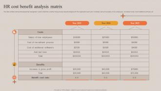 HR Cost Benefit Analysis Matrix