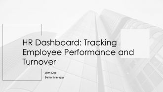 HR Dashboard Tracking Employee Performance And Turnover PPT Example AT