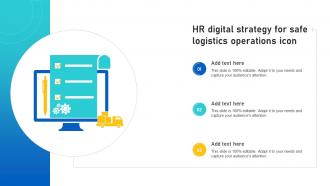 HR Digital Strategy For Safe Logistics Operations Icon