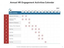 HR Engagement Calendar Business Cultural Development Events Team Building