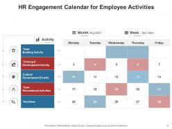 HR Engagement Calendar Business Cultural Development Events Team Building