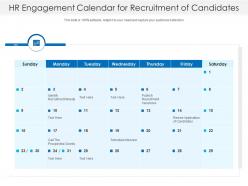 Hr engagement calendar for recruitment of candidates
