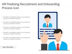 Hr finalizing recruitment and onboarding process icon