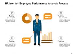 HR Icon Management Assessment Magnifying Glass Performance Analysis
