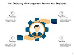 HR Icon Management Assessment Magnifying Glass Performance Analysis