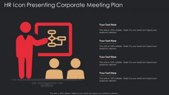 Hr Icon Presenting Corporate Meeting Plan