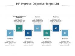 Hr improve objective target list ppt powerpoint presentation outline format ideas cpb