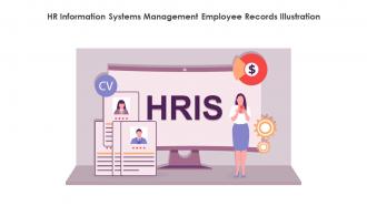 HR Information Systems Management Employee Records Illustration