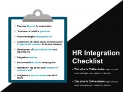 Hr integration checklist powerpoint presentation examples