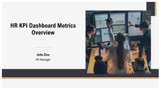 HR KPI Dashboard Metrics Overview PPT Outline AT