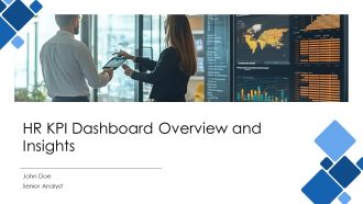 HR KPI Dashboard Overview And Insights PPT Template AT