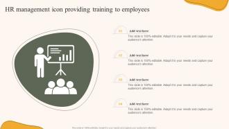 HR Management Icon Providing Training To Employees