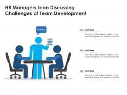HR Managers Icon Discussing Challenges Of Team Development