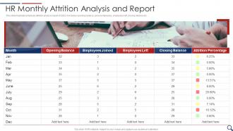 Hr Monthly Attrition Analysis And Report