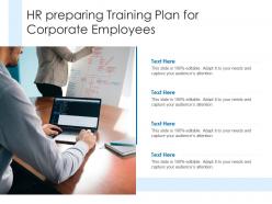 Hr preparing training plan for corporate employees