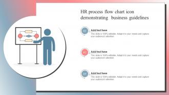 HR Process Flow Chart Icon Demonstrating Business Guidelines