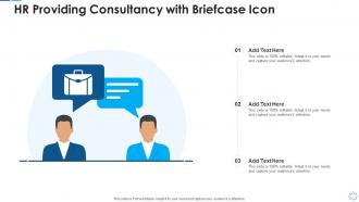 Hr providing consultancy with briefcase icon
