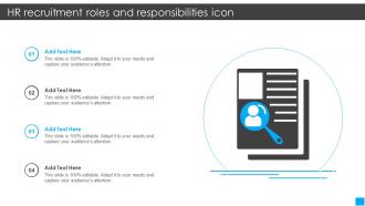 HR Recruitment Roles And Responsibilities Icon
