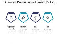 Hr resource planning financial services product line management cpb