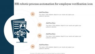 HR Robotic Process Automation For Employee Verification Icon