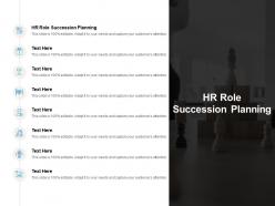 Hr role succession planning ppt powerpoint presentation ideas example introduction cpb