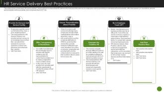 HR Service Delivery Best Practices Ppt Layouts Model