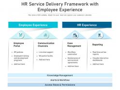Hr service delivery framework with employee experience