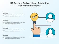 Hr service delivery icon depicting recruitment process