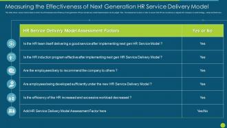 Hr Service Delivery Strategic Process Measuring Effectiveness Next Generation Hr Service