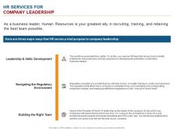 Hr services for company leadership ppt powerpoint presentation summary background image