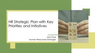 HR Strategic Plan With Key Priorities And Initiatives PPT PowerPoint AT