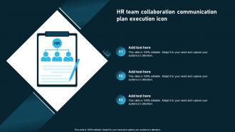 HR Team Collaboration Communication Plan Execution Icon
