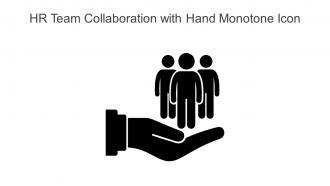 HR Team Collaboration With Hand Monotone Icon In Powerpoint Pptx Png And Editable Eps Format