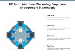 Hr team members discussing employee engagement framework