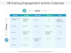 Hr training engagement activity calendar