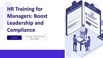 HR Training For Managers Boost Leadership And Compliance PPT Presentation AT