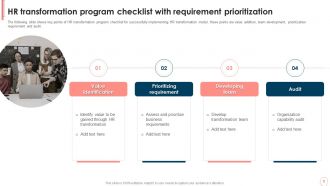 HR Transformation Program Checklist Powerpoint PPT Template Bundles
