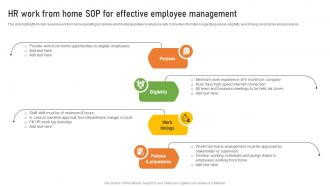 HR Work From Home Sop For Effective Employee Management