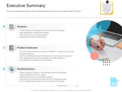 Hris technology executive summary ppt powerpoint presentation portfolio template