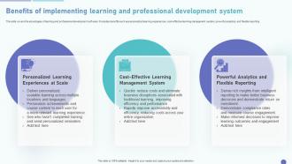 HRMS Deployment Plan Benefits Of Implementing Learning And Professional Development