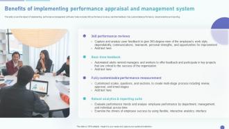 HRMS Deployment Plan Benefits Of Implementing Performance Appraisal And Management