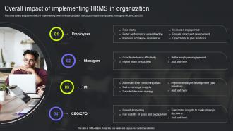 HRMS Integration Strategy Overall Impact Of Implementing HRMS In Organization