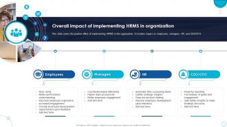HRMS Software Implementation Plan Overall Impact Of Implementing HRMS In Organization