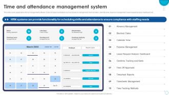 HRMS Software Implementation Plan Time And Attendance Management System